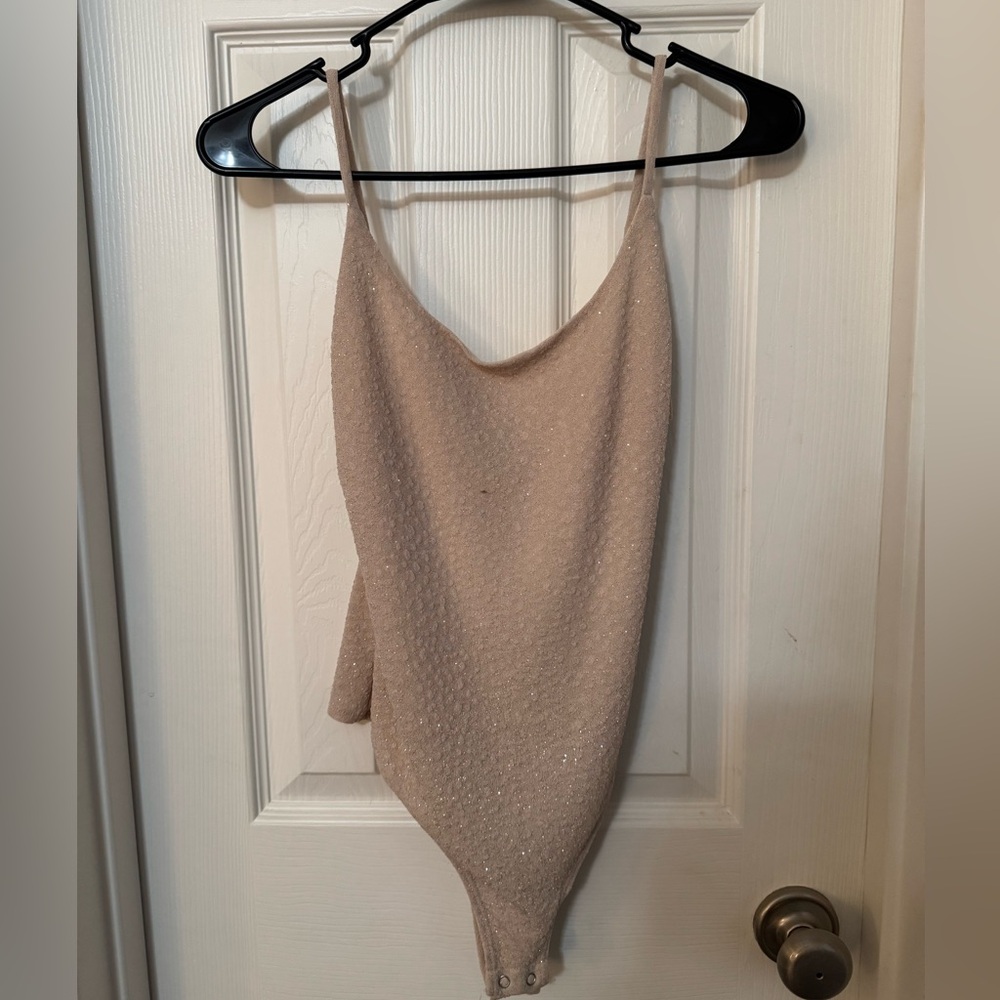 Sparkling Beige Tank Top